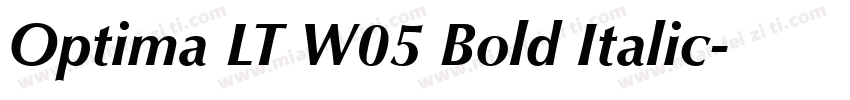 Optima LT W05 Bold Italic字体转换